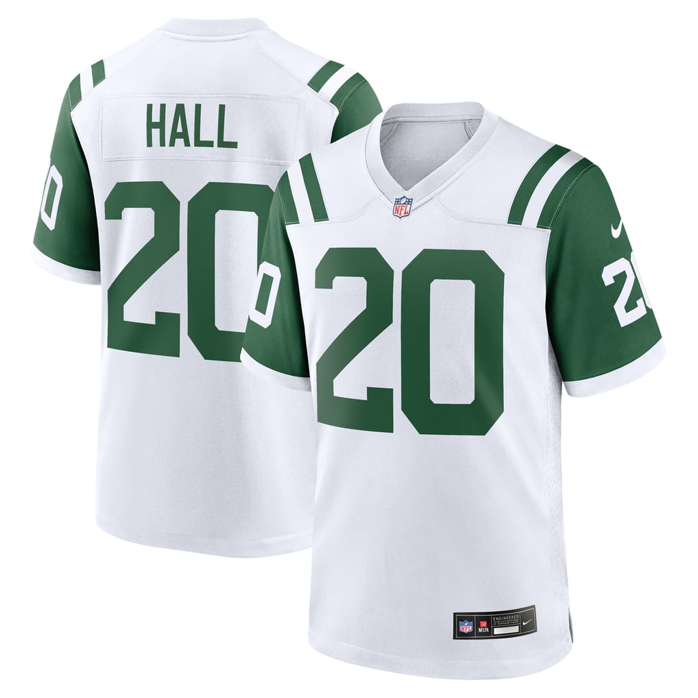 Men's New York Jets Breece Hall White Classic Alternate Game Jersey