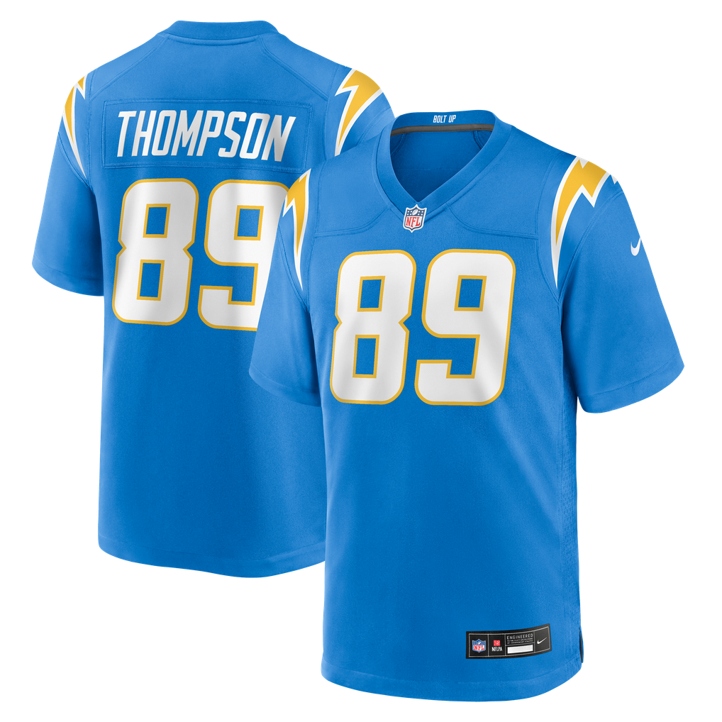Men's Los Angeles Chargers Brenen Thompson Powder Blue Team Game Jersey