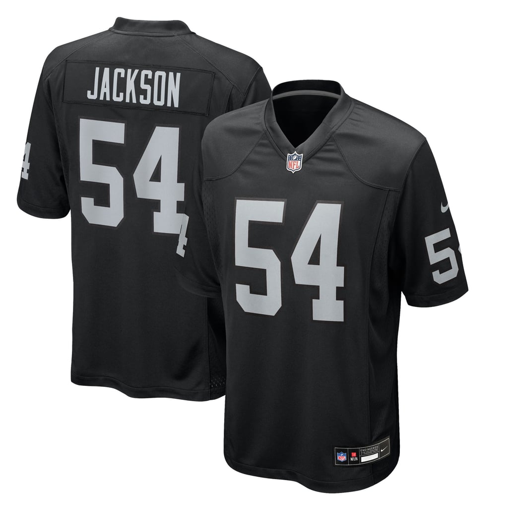 Men's Las Vegas Raiders Brennan Jackson Black Team Game Jersey