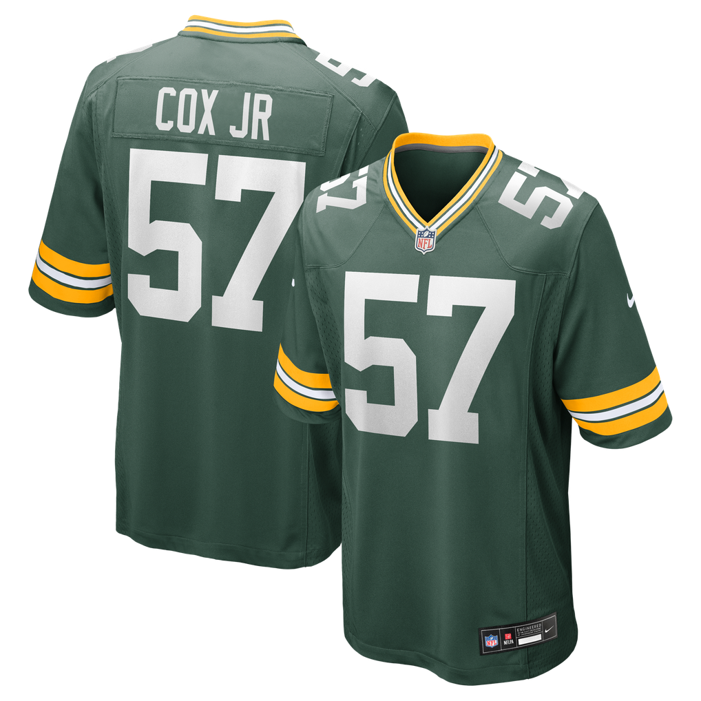 Men's Green Bay Packers Brenton Cox Jr. Green Game Jersey