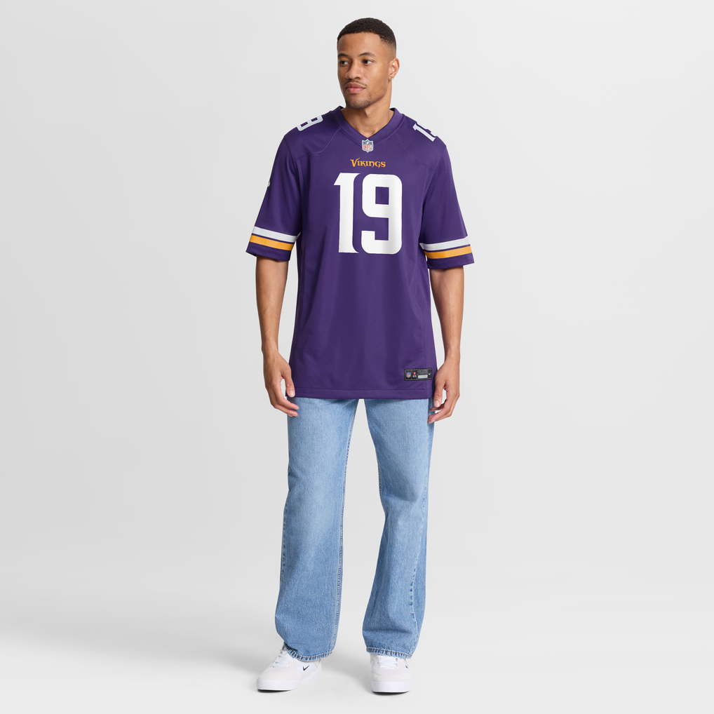 Men's Minnesota Vikings Brett Thorson Purple Team Game Jersey