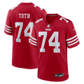 Men's San Francisco 49ers Brett Toth Scarlet Team Game Jersey
