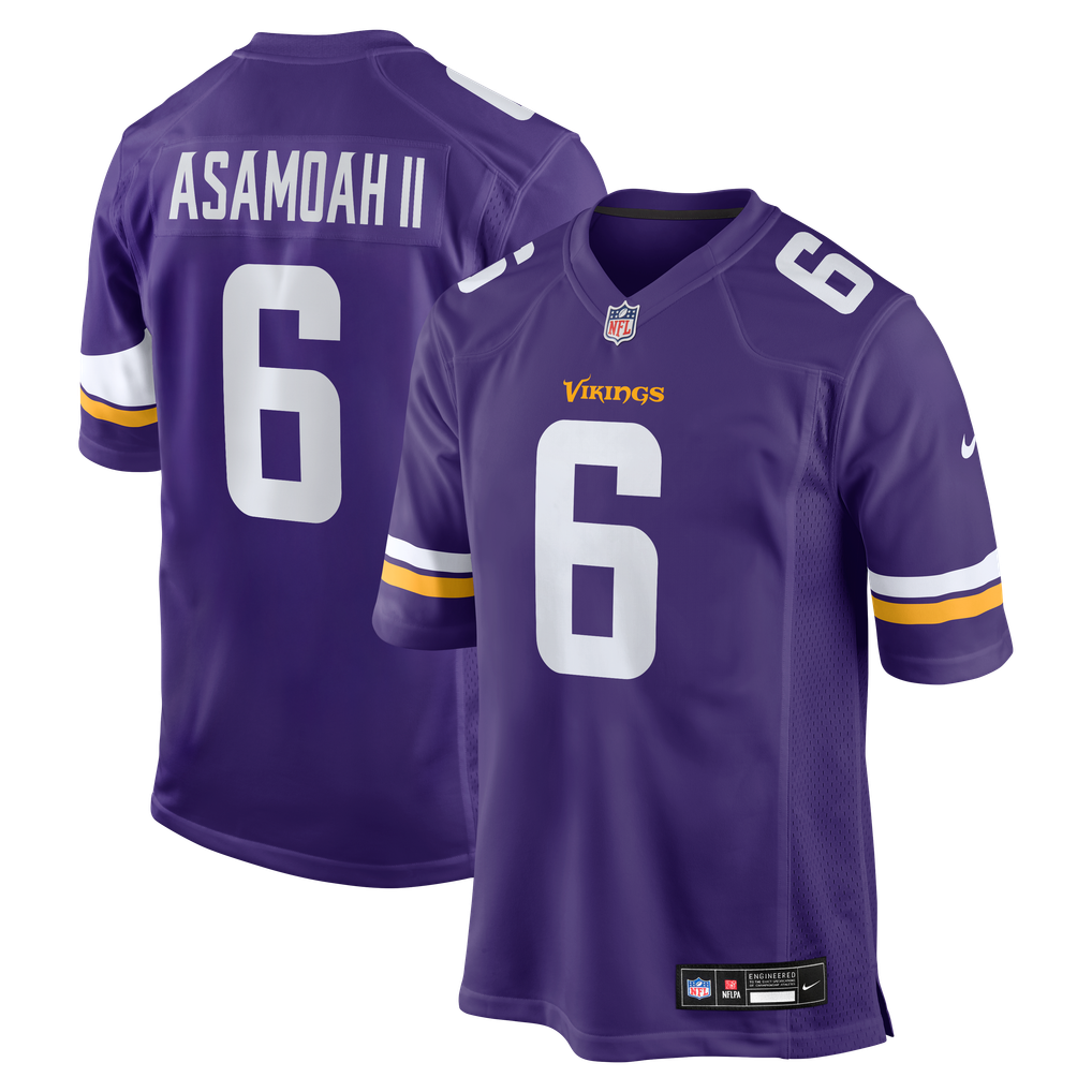 Men's Minnesota Vikings Brian Asamoah II Purple Game Jersey