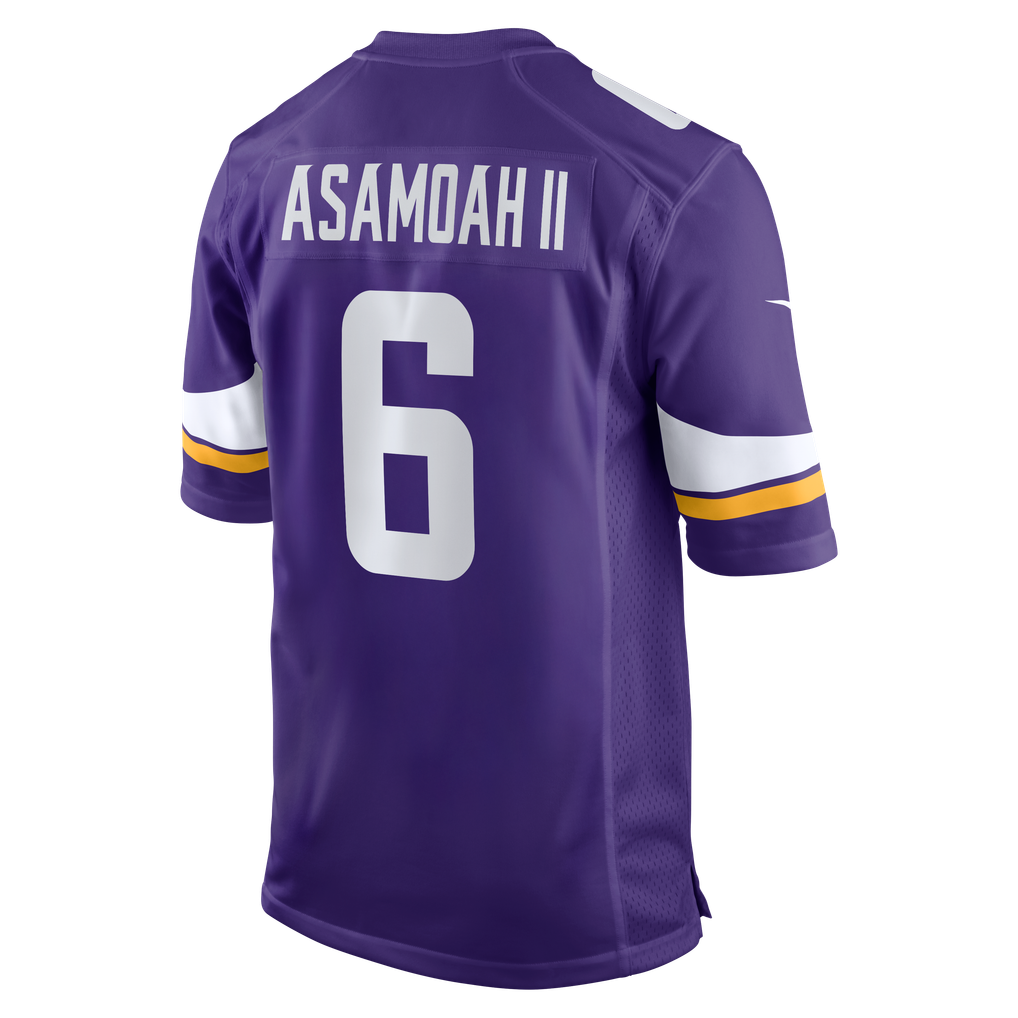 Men's Minnesota Vikings Brian Asamoah II Purple Game Jersey