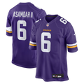 Men's Minnesota Vikings Brian Asamoah II Purple Game Jersey