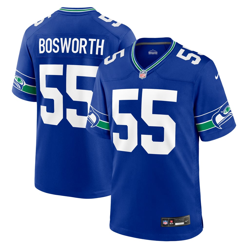 Men's Seattle Seahawks Brian Bosworth Royal Retired Player Alternate Game Jersey