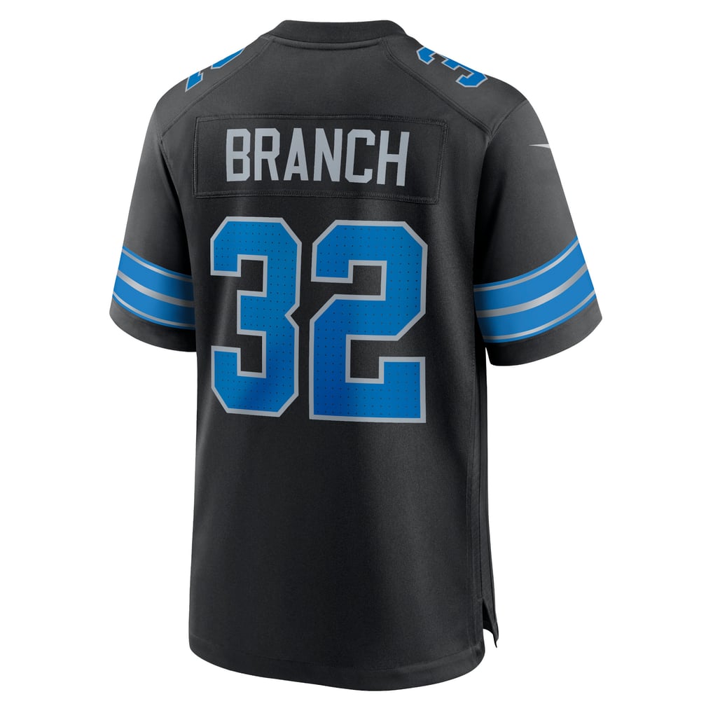 Men's Detroit Lions Brian Branch Black Alternate Game Jersey