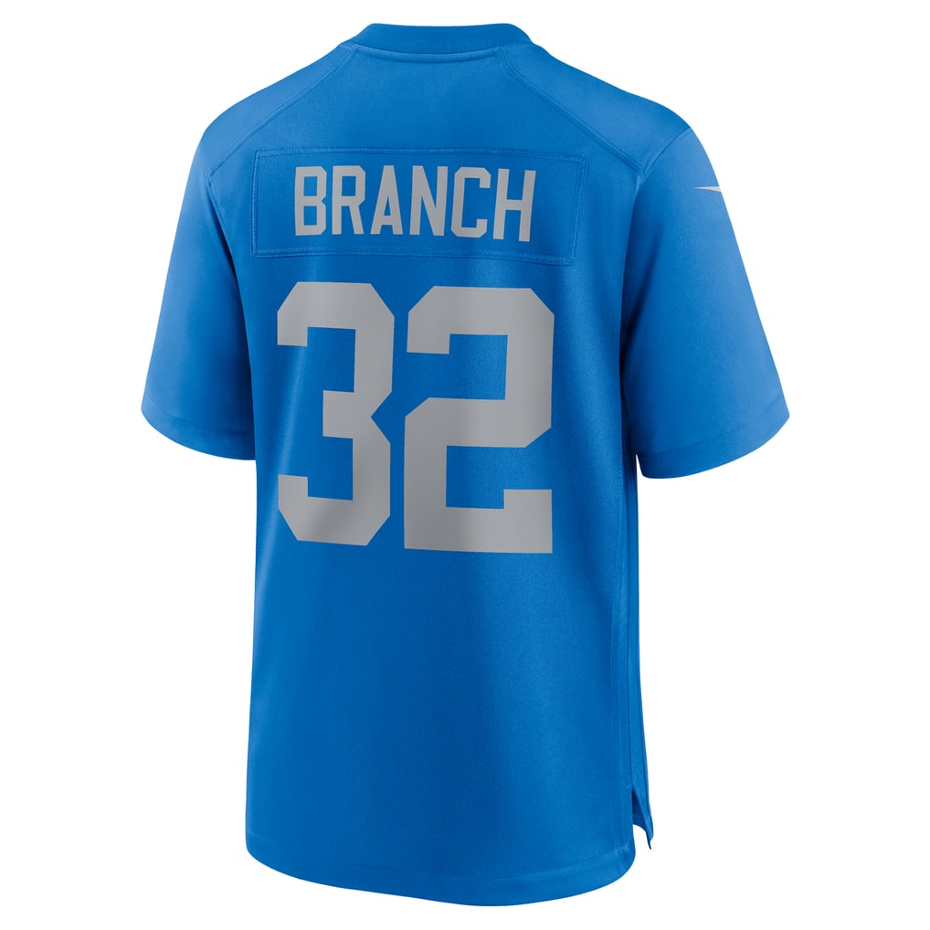 Men's Detroit Lions Brian Branch Blue Alternate Game Jersey