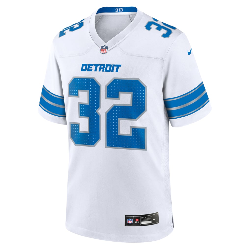 Men's Detroit Lions Brian Branch White Game Jersey
