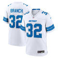 Men's Detroit Lions Brian Branch White Game Jersey