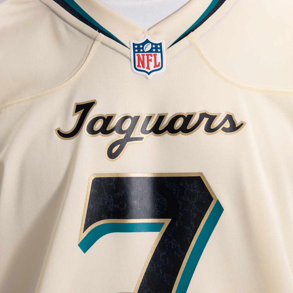 Men's Jacksonville Jaguars Brian Thomas Jr. Natural 2026 Rivalries Collection Game Jersey