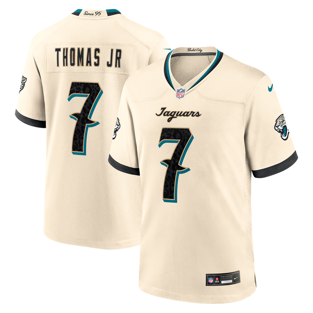 Men's Jacksonville Jaguars Brian Thomas Jr. Natural 2026 Rivalries Collection Game Jersey
