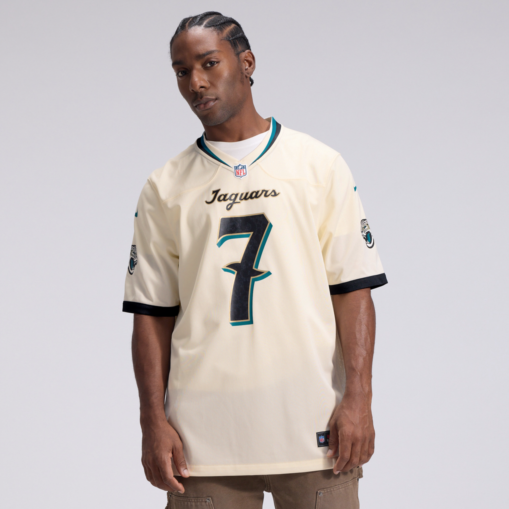 Men's Jacksonville Jaguars Brian Thomas Jr. Natural 2026 Rivalries Collection Game Jersey