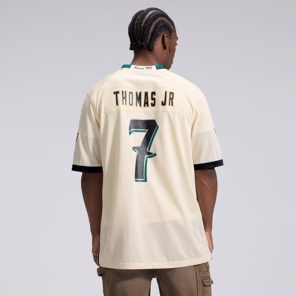 Men's Jacksonville Jaguars Brian Thomas Jr. Natural 2026 Rivalries Collection Game Jersey