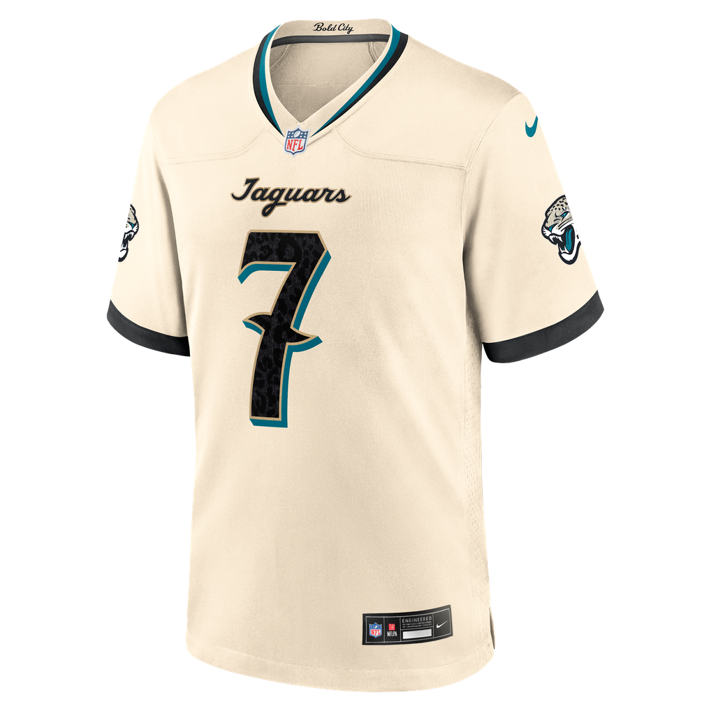 Men's Jacksonville Jaguars Brian Thomas Jr. Natural 2026 Rivalries Collection Game Jersey