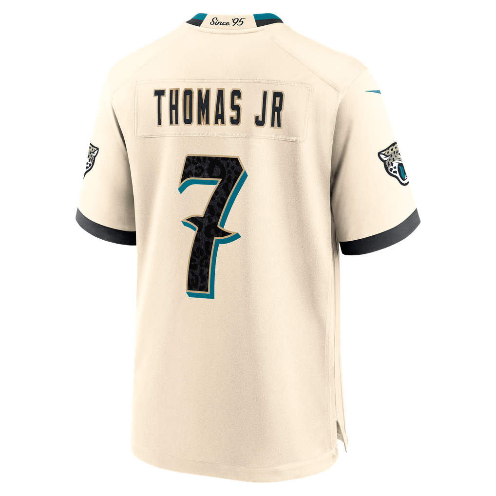 Men's Jacksonville Jaguars Brian Thomas Jr. Natural 2026 Rivalries Collection Game Jersey