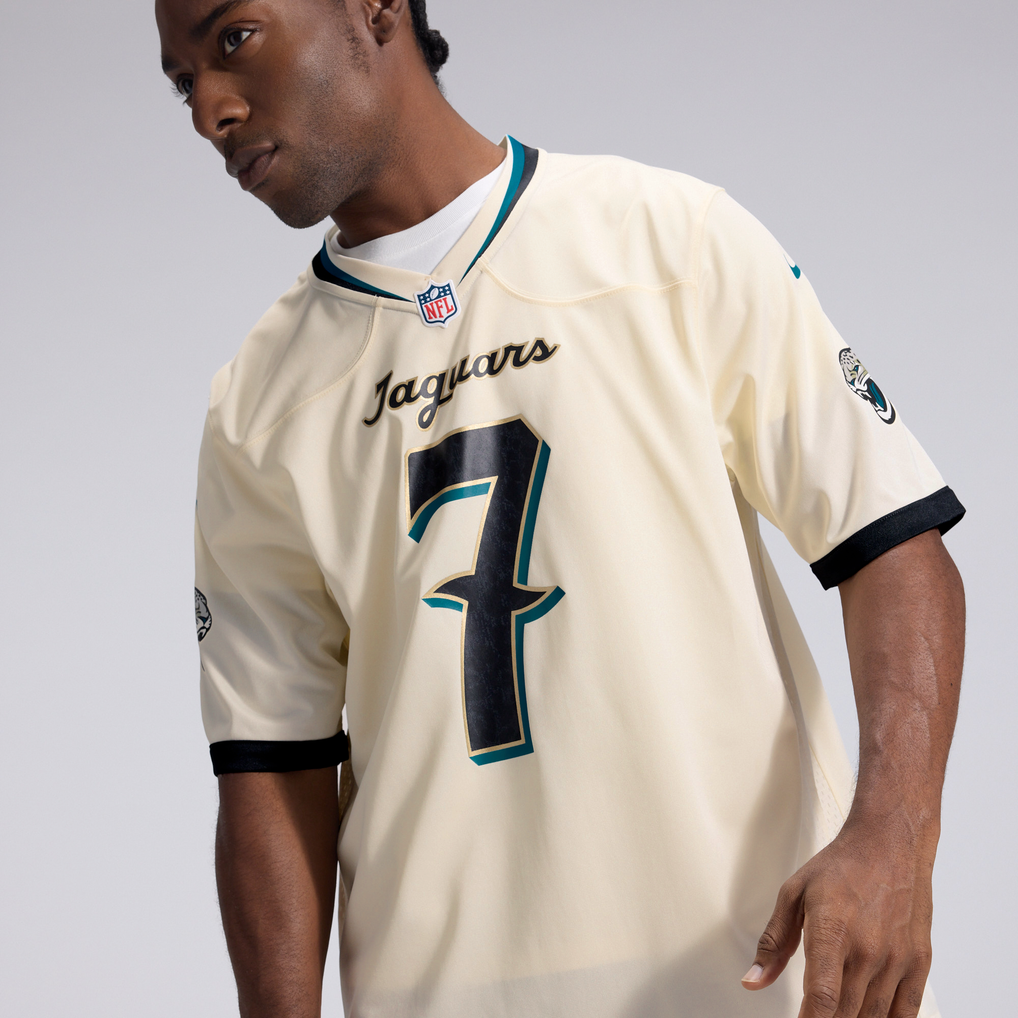 Men's Jacksonville Jaguars Brian Thomas Jr. Natural 2026 Rivalries Collection Game Jersey