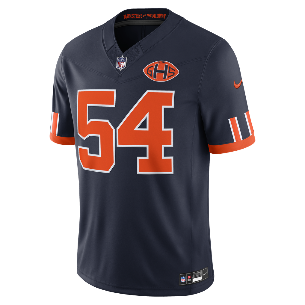 Men's Chicago Bears Brian Urlacher Navy 2026 Rivalries Collection Game Jersey