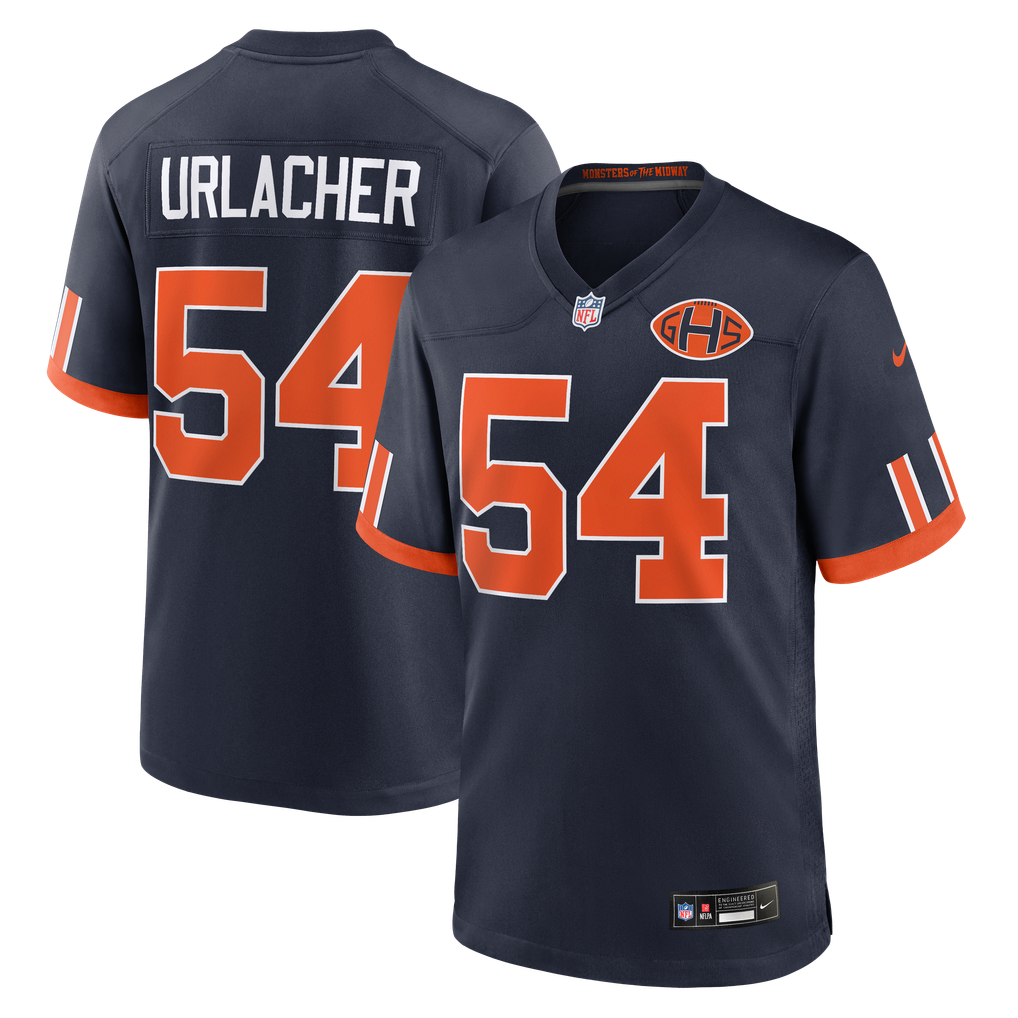 Men's Chicago Bears Brian Urlacher Navy 2026 Rivalries Collection Game Jersey