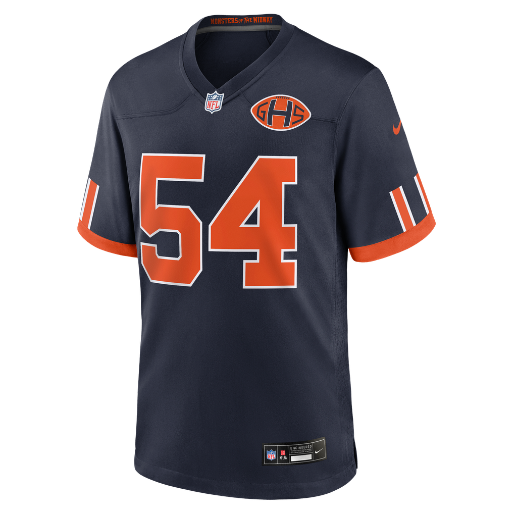 Men's Chicago Bears Brian Urlacher Navy 2026 Rivalries Collection Game Jersey