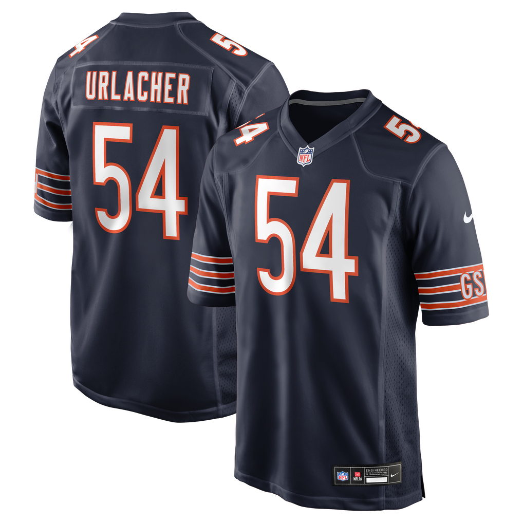 Men's Chicago Bears Brian Urlacher Navy Game Retired Player Jersey