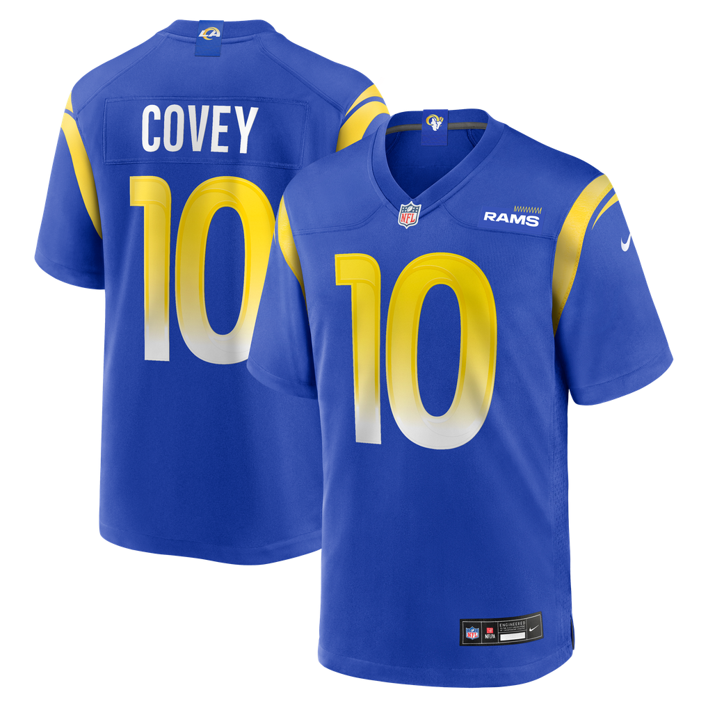 Men's Los Angeles Rams Britain Covey Royal Team Game Jersey