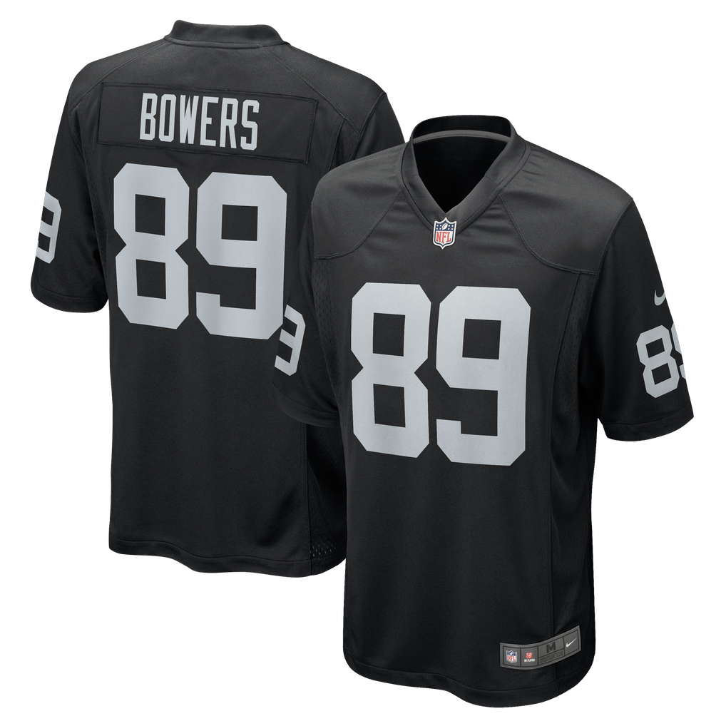 Men's Las Vegas Raiders Brock Bowers Black Player Game Jersey