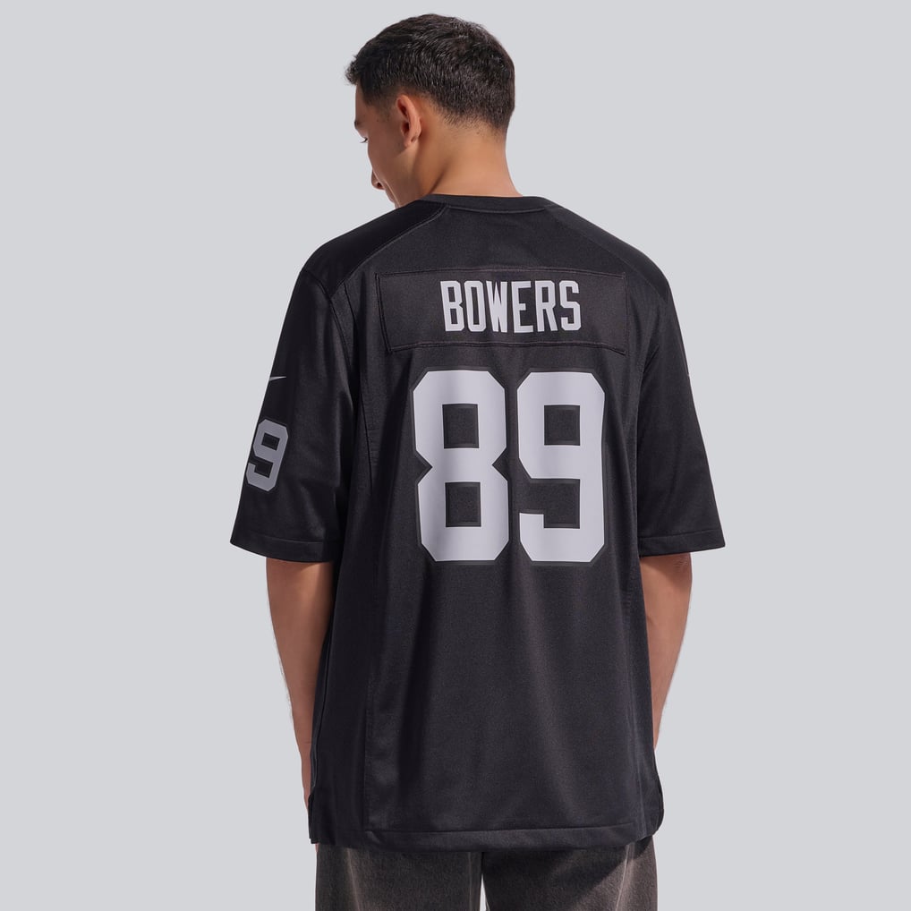 Men's Las Vegas Raiders Brock Bowers Black Player Game Jersey