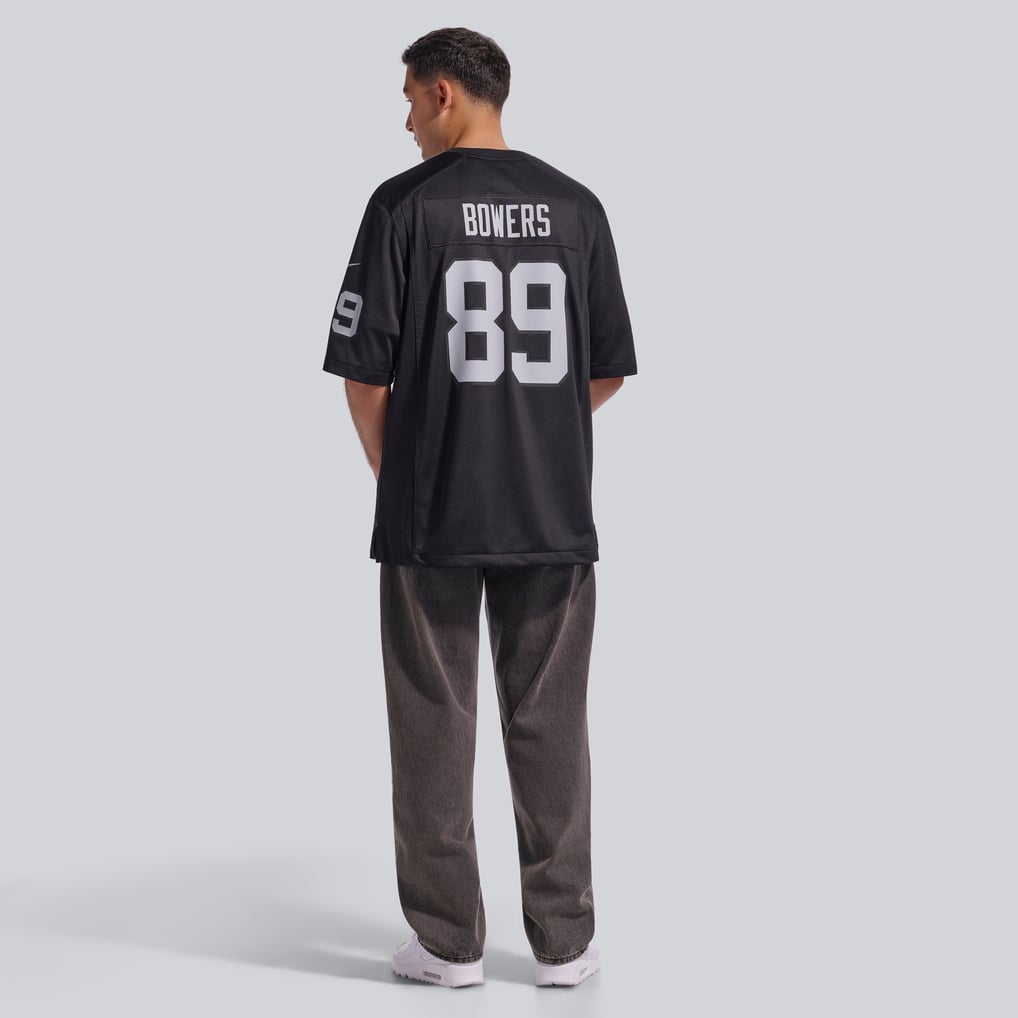 Men's Las Vegas Raiders Brock Bowers Black Player Game Jersey