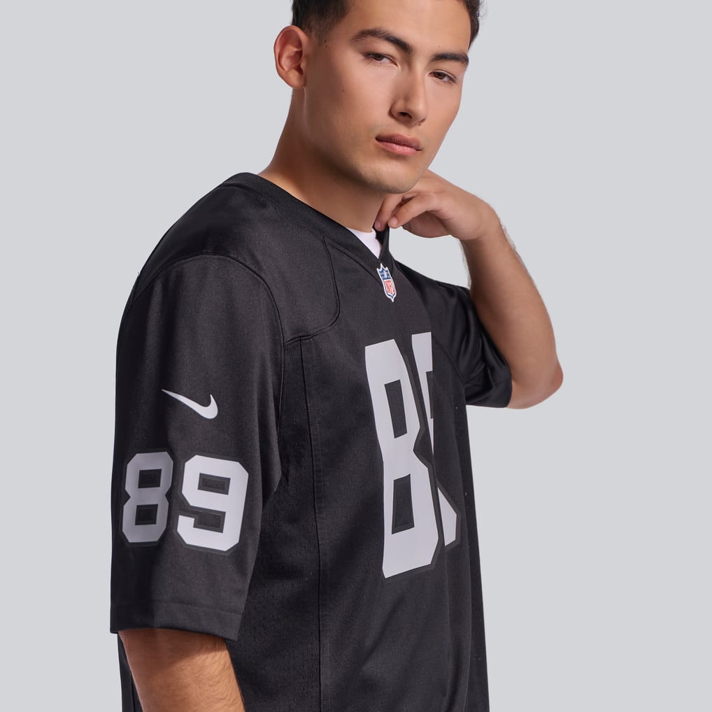 Men's Las Vegas Raiders Brock Bowers Black Player Game Jersey