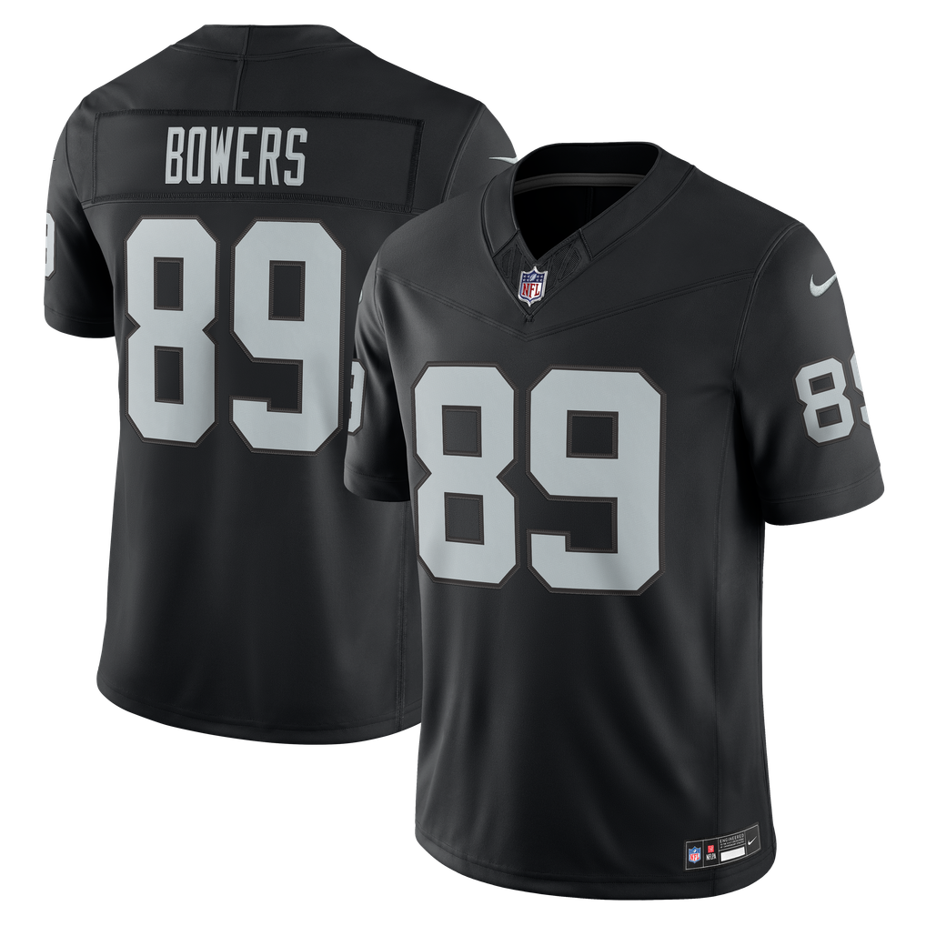 Men's Las Vegas Raiders Brock Bowers Black Team Vapor F.U.S.E. Stitched Limited Jersey