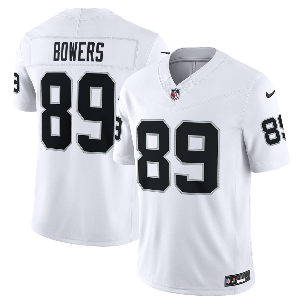 Men's Las Vegas Raiders Brock Bowers White Vapor F.U.S.E. Stitched Limited Jersey