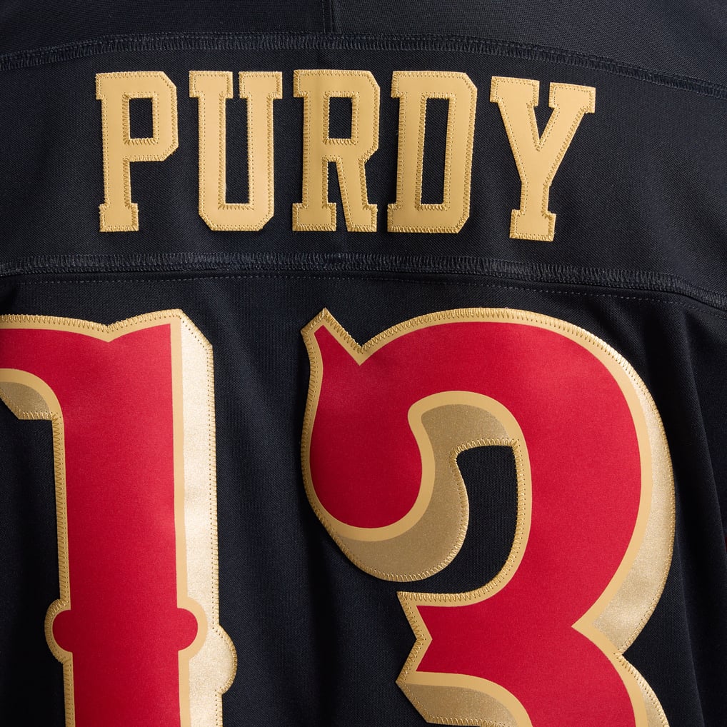 Men's San Francisco 49ers Brock Purdy Black Rivalries Collection Stitched Limited Jersey