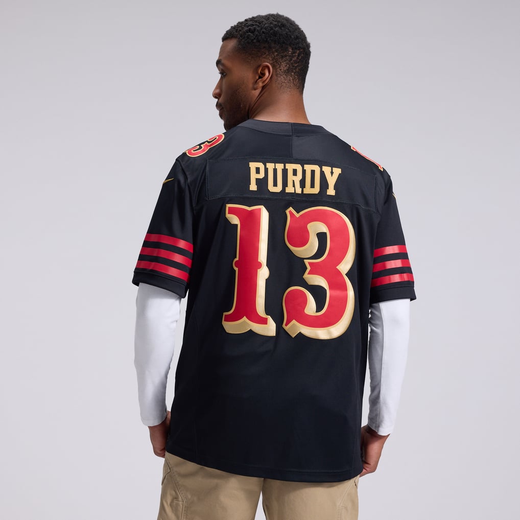 Men's San Francisco 49ers Brock Purdy Black Rivalries Collection Stitched Limited Jersey