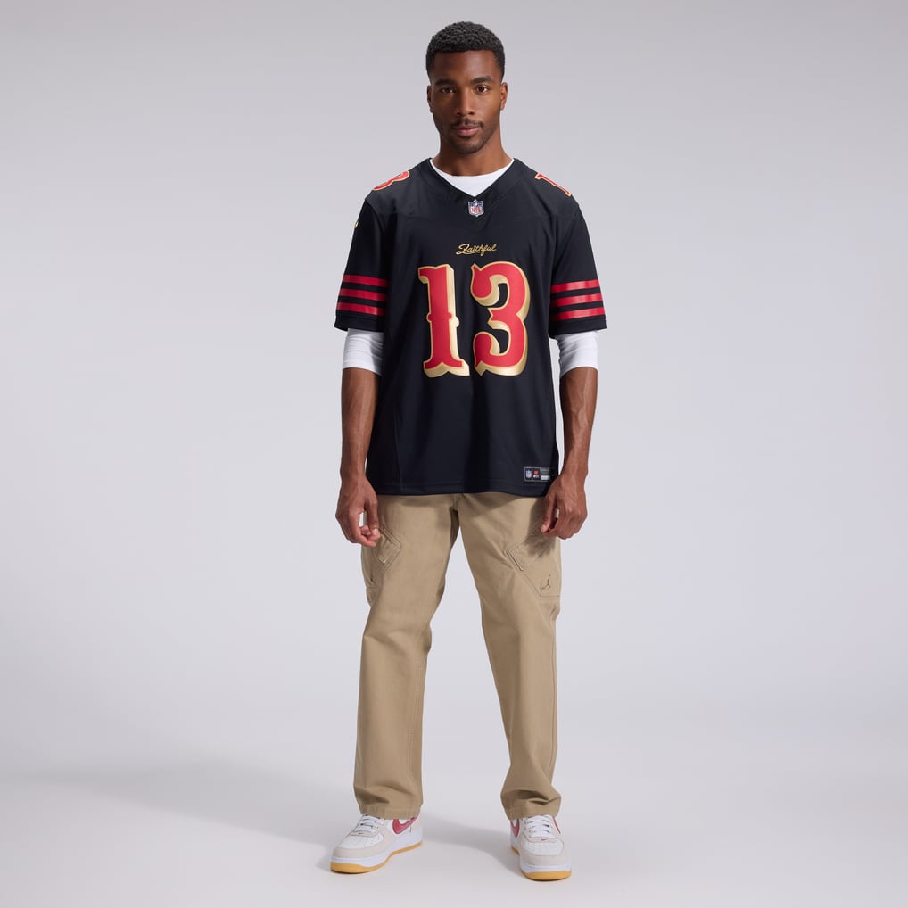 Men's San Francisco 49ers Brock Purdy Black Rivalries Collection Stitched Limited Jersey