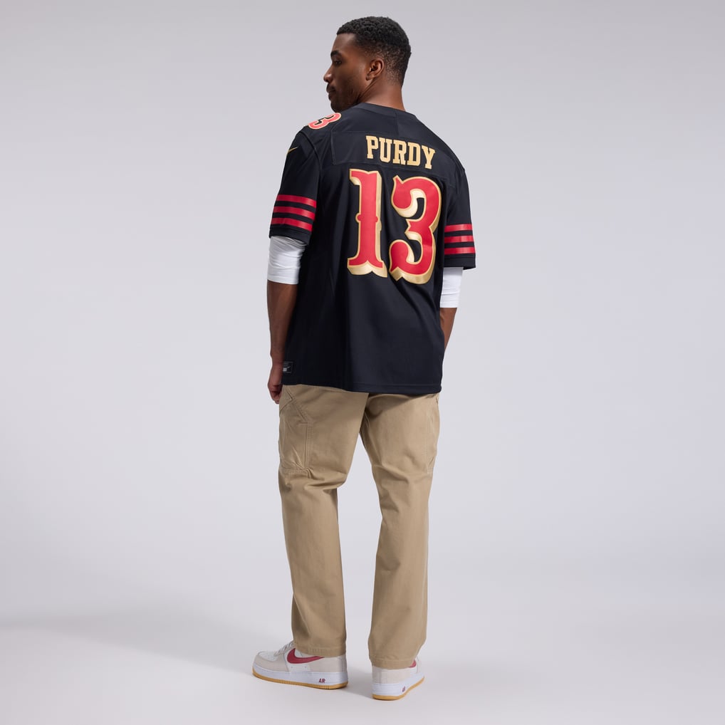 Men's San Francisco 49ers Brock Purdy Black Rivalries Collection Stitched Limited Jersey