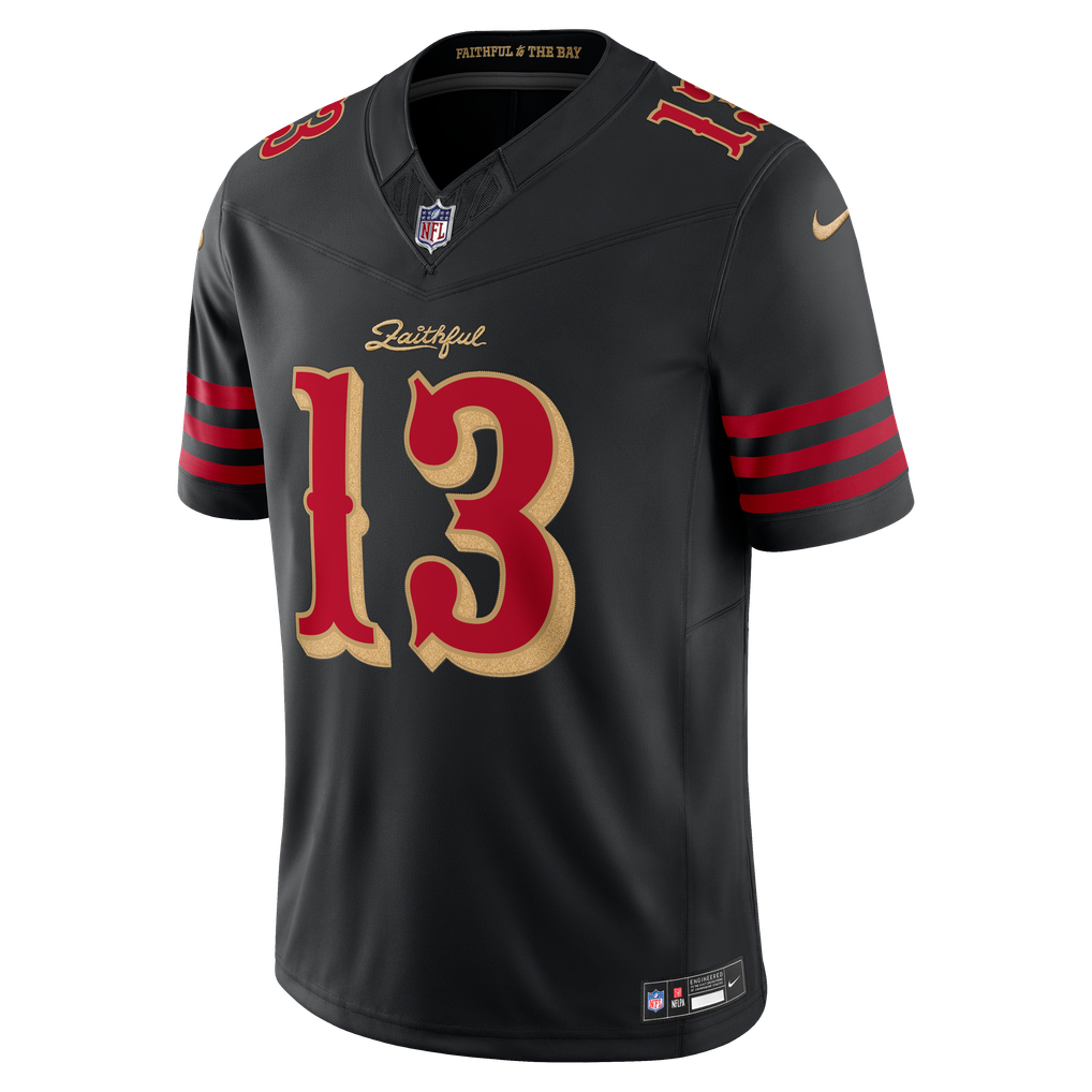 Men's San Francisco 49ers Brock Purdy Black Rivalries Collection Stitched Limited Jersey