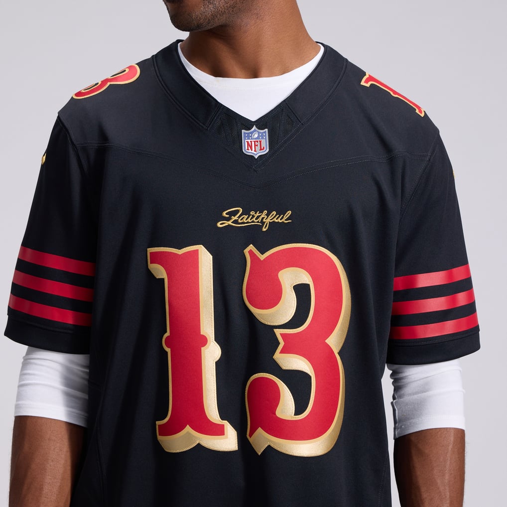 Men's San Francisco 49ers Brock Purdy Black Rivalries Collection Stitched Limited Jersey