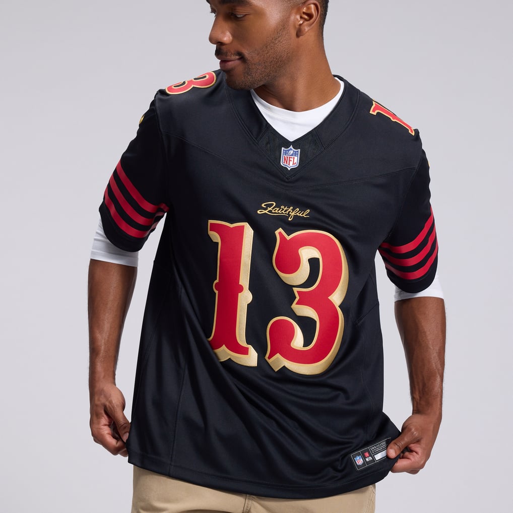 Men's San Francisco 49ers Brock Purdy Black Rivalries Collection Stitched Limited Jersey