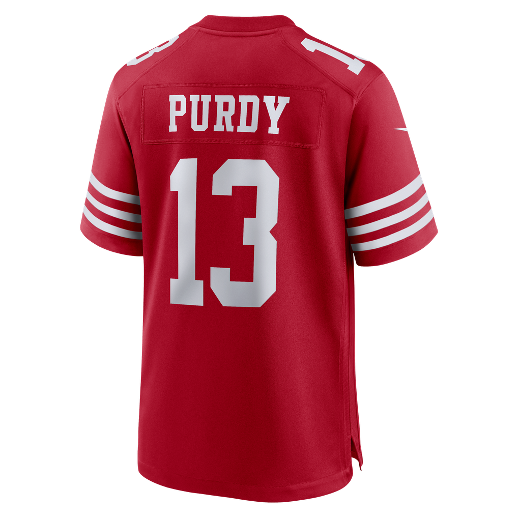 Men's San Francisco 49ers Brock Purdy Scarlet 80th Anniversary Game Jersey