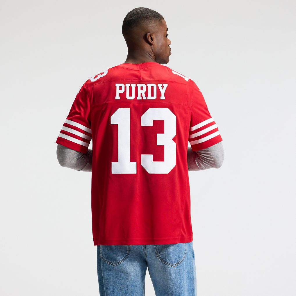 Men's San Francisco 49ers Brock Purdy Scarlet Team Vapor F.U.S.E. Stitched Limited Jersey