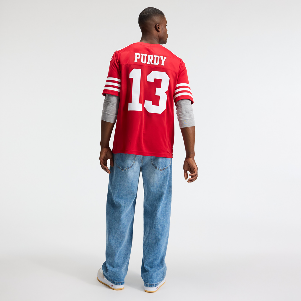 Men's San Francisco 49ers Brock Purdy Scarlet Team Vapor F.U.S.E. Stitched Limited Jersey