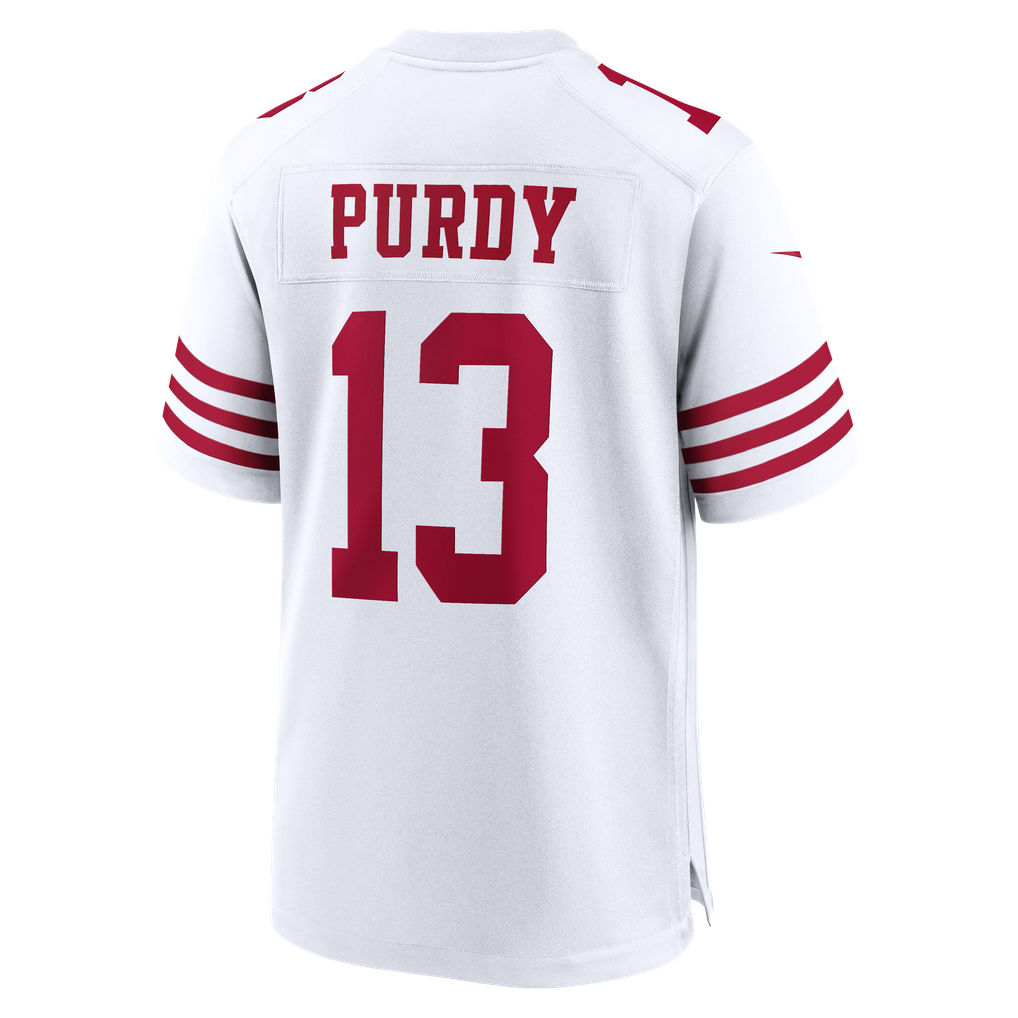 Men's San Francisco 49ers Brock Purdy White 80th Anniversary Game Jersey
