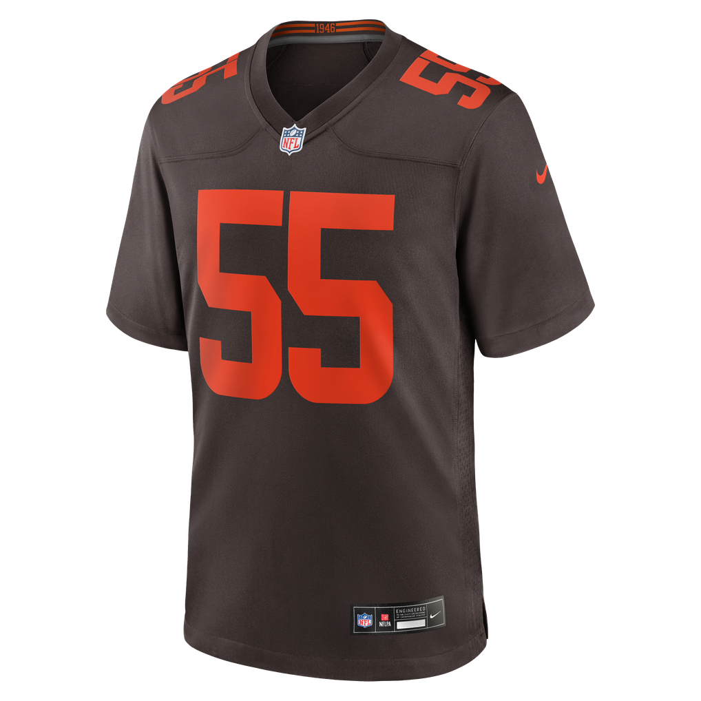 Men's Cleveland Browns Spencer Fano Brown Alternate Game Jersey