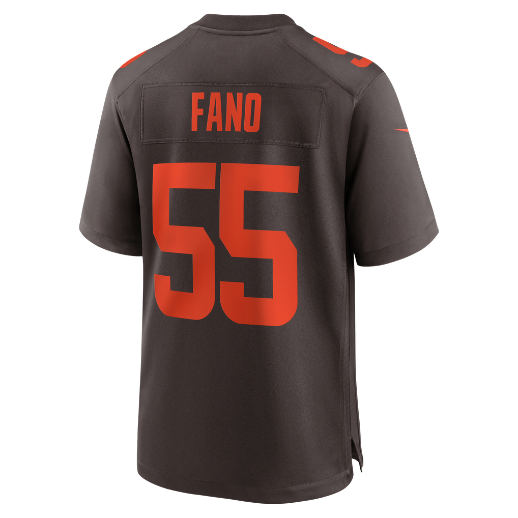 Men's Cleveland Browns Spencer Fano Brown Alternate Game Jersey