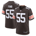 Men's Cleveland Browns Spencer Fano Brown Team Game Jersey