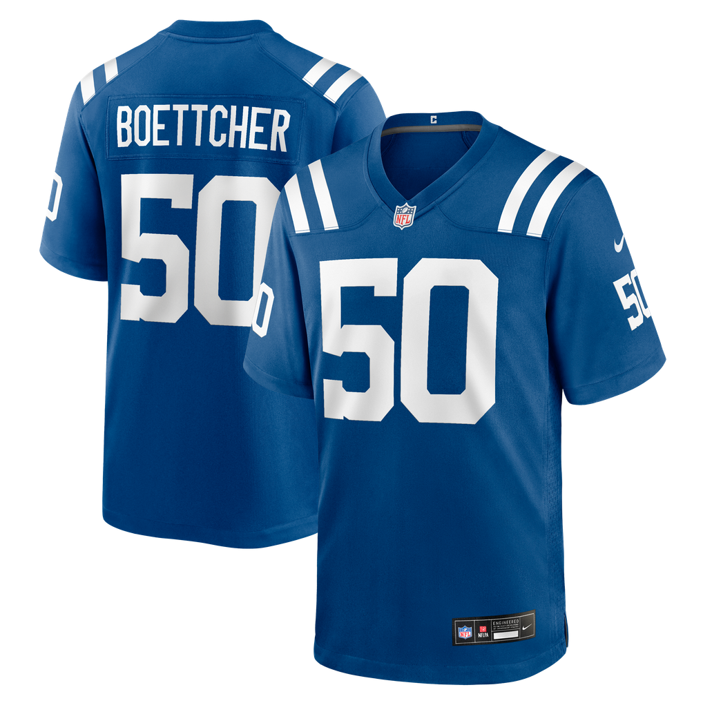 Men's Indianapolis Colts Bryce Boettcher Royal Team Game Jersey