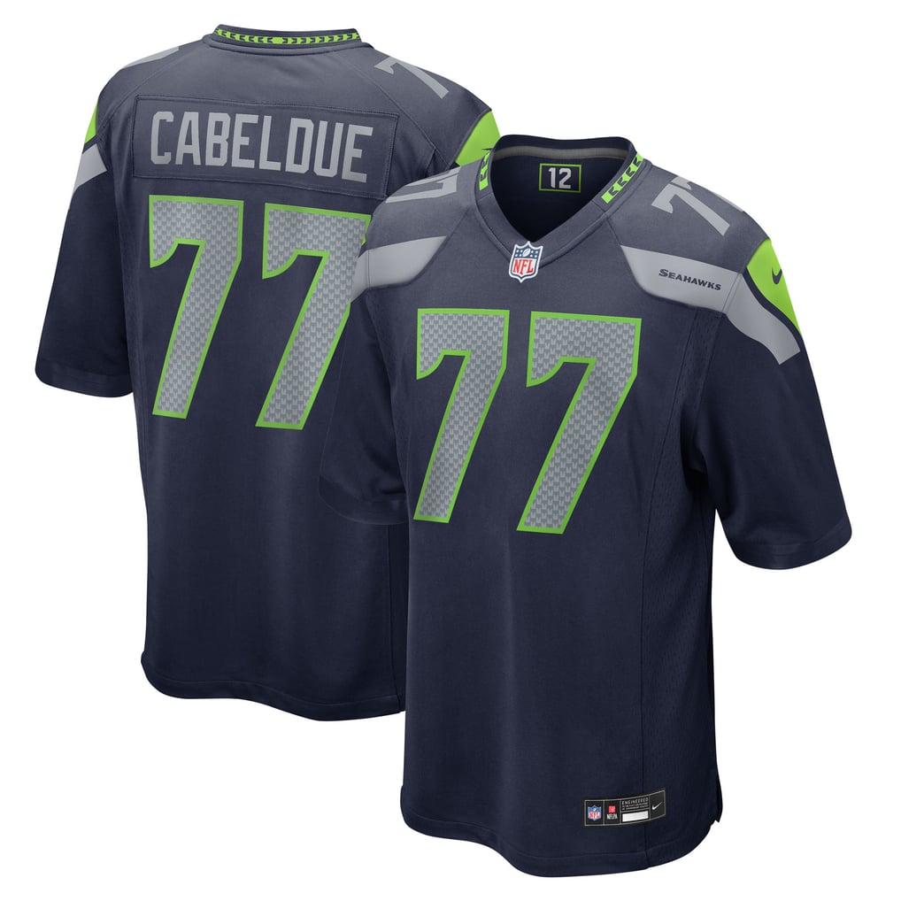 Men's Seattle Seahawks Bryce Cabeldue College Navy Team Game Jersey