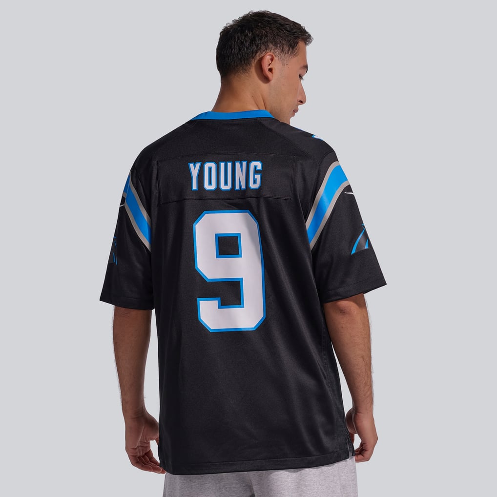 Men's Carolina Panthers Bryce Young Black Team Game Jersey