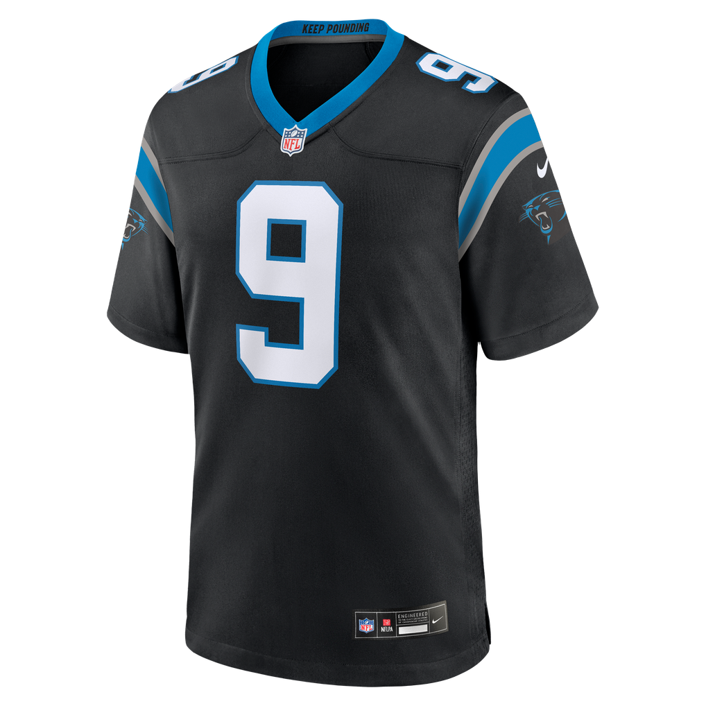 Men's Carolina Panthers Bryce Young Black Team Game Jersey